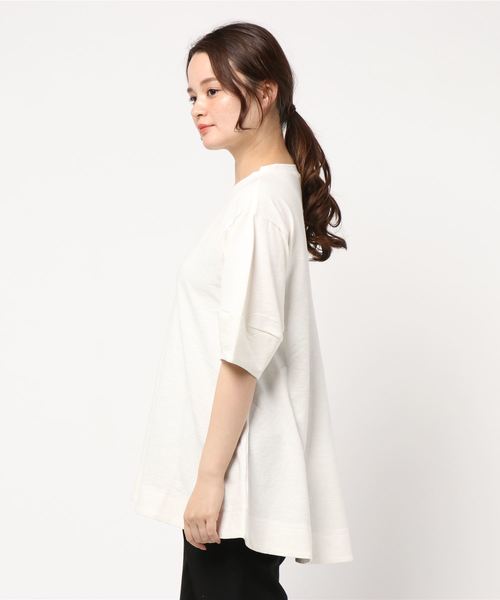 FREE'S MART（フリーズマート）の「テントラインクルーネックカットソー（Tシャツ/カットソー・レディース・ホワイト/ブラック/ベージュ・FREE）」の5枚目の写真