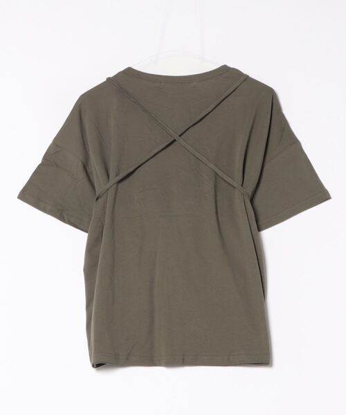 KOBE LETTUCE(コウベレタス)の「ManywayデザインコットンTシャツ(Tシャツ/カットソー・レディース・チャコールグレー/カーキ/ピンク/ベージュ系その他・FREE)」の15枚目の写真