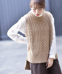 rps | ケーブルニットベスト(ベスト)