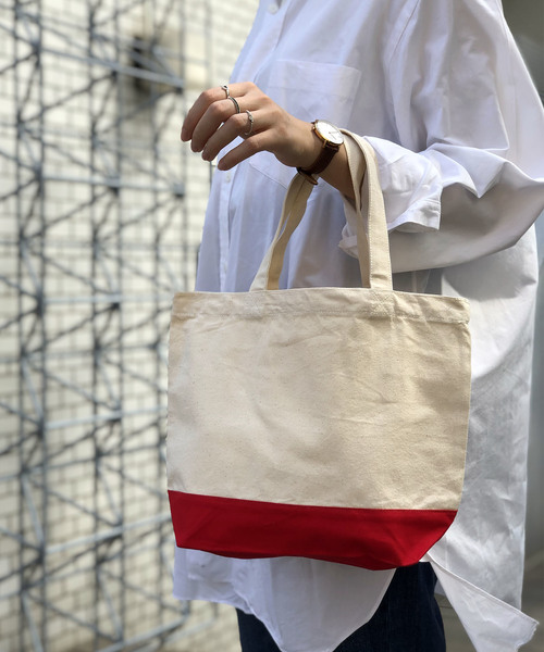 United Athle(ユナイテッドアスレ)の「【United Athle】バイカラーヘビーコットンキャンバストートバッグS 1460(トートバッグ・レディース・ブラック/グレー/ネイビー/レッド・FREE)」の4枚目の写真