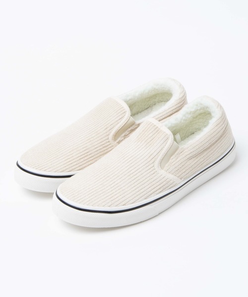 WEGO(ウィゴー)の「WEGO/コーデュロイボアスリッポン(スリッポン・レディース・ブラック/アイボリー/キャメル・MEDIUM/LARGE)」の10枚目の写真