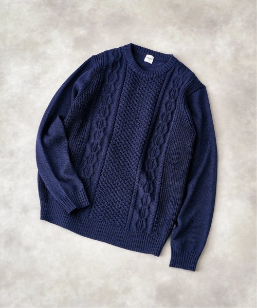EDIFICE(エディフィス)の「Functional Worsted クルーネック(ニット/セーター)」|ネイビー