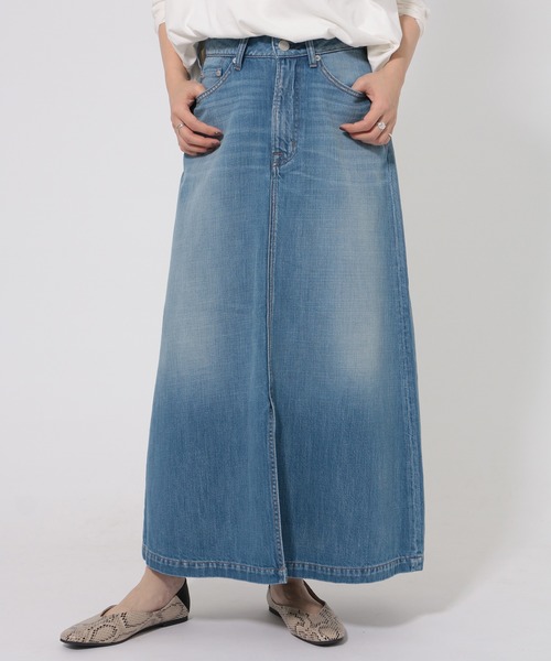 AMERICAN HOLIC(アメリカンホリック)の「Aラインフレアスカート *(デニムスカート・レディース・インディゴブルー/ライトインディゴブルー・MEDIUM/LARGE)」の2枚目の写真