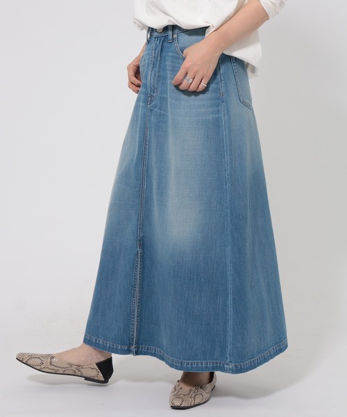 AMERICAN HOLIC(アメリカンホリック)の「Aラインフレアスカート *(デニムスカート・レディース・インディゴブルー/ライトインディゴブルー・MEDIUM/LARGE)」の3枚目の写真