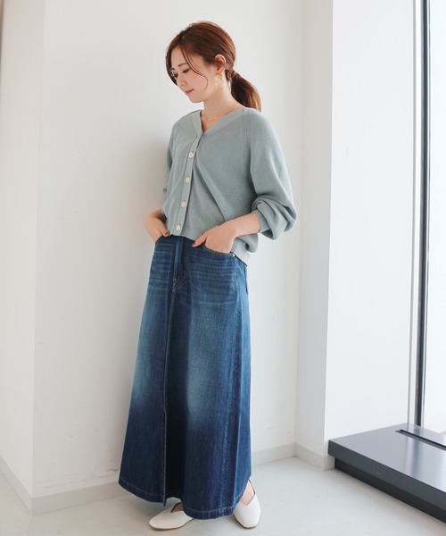 AMERICAN HOLIC(アメリカンホリック)の「Aラインフレアスカート *(デニムスカート・レディース・インディゴブルー/ライトインディゴブルー・MEDIUM/LARGE)」の9枚目の写真