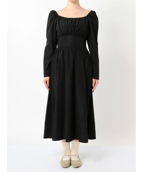 ジェニー タフタ切りワンピース(黒) merry jenny（メリージェニー）の「タフタチロルワンピース