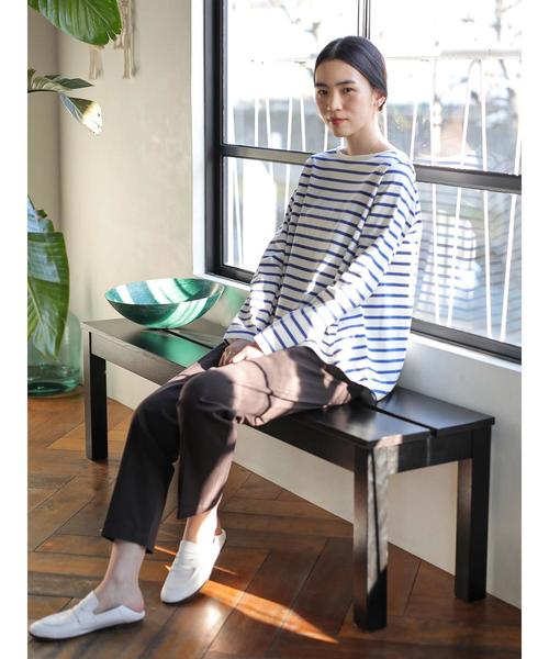 AMERICAN HOLIC(アメリカンホリック)の「綿ツイルテーパードパンツ*(その他パンツ・レディース・チャコールグレー/ネイビー/ライトベージュ・S/M/L)」の9枚目の写真