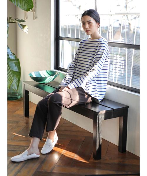 AMERICAN HOLIC(アメリカンホリック)の「綿ツイルテーパードパンツ*(その他パンツ・レディース・チャコールグレー/ネイビー/ライトベージュ・S/M/L)」の8枚目の写真