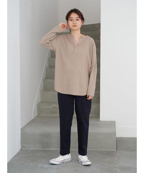 AMERICAN HOLIC(アメリカンホリック)の「綿ツイルテーパードパンツ*(その他パンツ・レディース・チャコールグレー/ネイビー/ライトベージュ・S/M/L)」の18枚目の写真