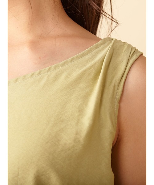 ROYAL PARTY（ロイヤルパーティー）の「ワンショルダーインパクトリボンブラウス（シャツ/ブラウス・レディース・ブラック/グリーン/ドット・FREE）」の9枚目の写真