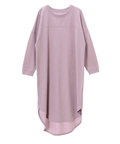 fifth（フィフス）の「ラウンドヘムワッフルワンピース（ワンピース・レディース・ベージュ/ラベンダー・MEDIUM）」の3枚目の写真