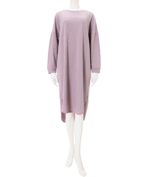 fifth（フィフス）の「ラウンドヘムワッフルワンピース（ワンピース・レディース・ベージュ/ラベンダー・MEDIUM）」の12枚目の写真