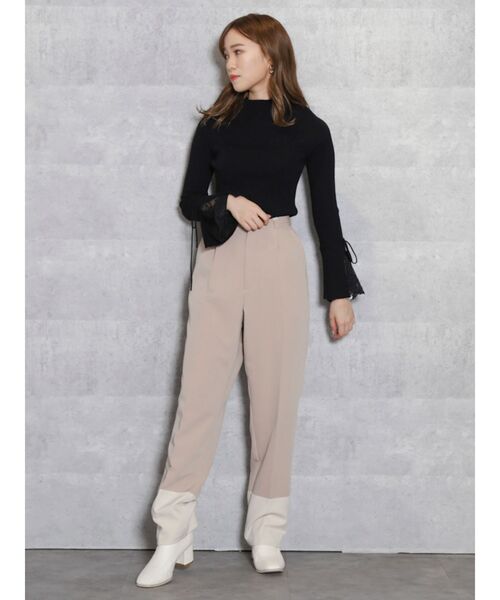 dazzlin(ダズリン)の「ヘムレースフレアニットトップス(ニット/セーター・レディース・ブラウン/オフホワイト/その他1/ブラック/ピンク/ベージュ・FREE)」の13枚目の写真