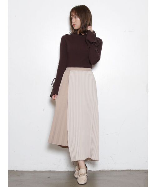 dazzlin(ダズリン)の「ヘムレースフレアニットトップス(ニット/セーター・レディース・ブラウン/オフホワイト/その他1/ブラック/ピンク/ベージュ・FREE)」の18枚目の写真