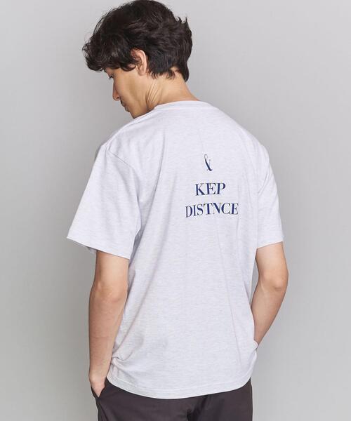 BEAUTY&YOUTH UNITED ARROWS(ビューティーアンドユースユナイテッドアローズ)の「BY KEEP DISTANCE LOGO TEE/Tシャツ(Tシャツ/カットソー・メンズ・ライトグレー・X-LARGE/LARGE/MEDIUM/SMALL)」の3枚目の写真