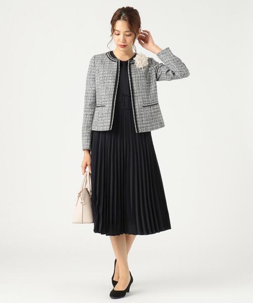 ANY SIS（エニィスィス）の「スプリングミックスツイード ノーカラージャケット（ノーカラージャケット・レディース・ブラック系1・1/2/3）」の11枚目の写真