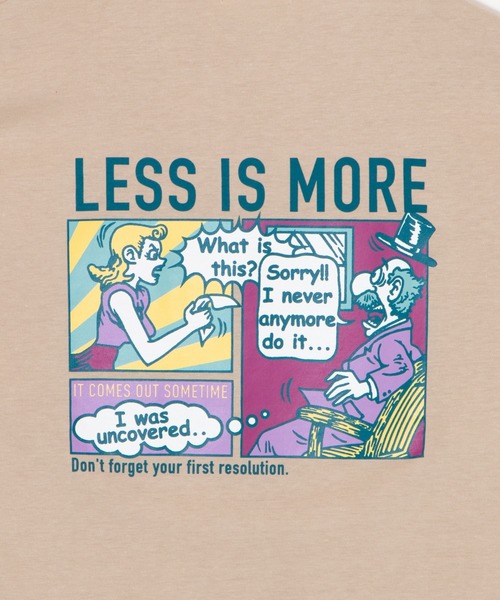 WEGO（ウィゴー）の「WEGO/レトロロゴ刺繍5分袖ビッグシルエットTシャツ（Tシャツ/カットソー・メンズ・ベージュ/ホワイト系その他/ブラック/ホワイト・LARGE/MEDIUM）」の12枚目の写真