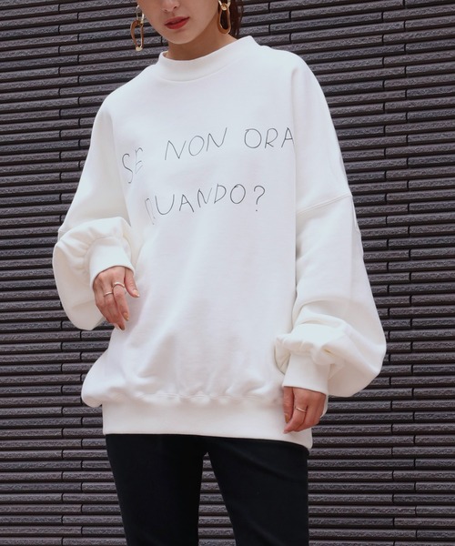 Avvenente ハンドライティングプルオーバー