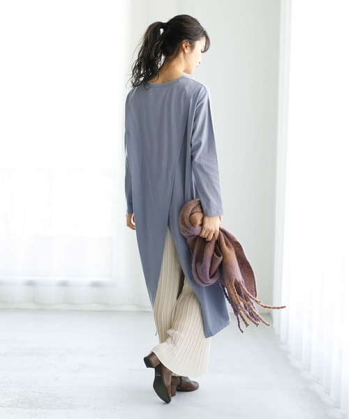 Earth Music Ecology アースミュージックアンドエコロジー の オーガニックコットンバックスリットワンピース ワンピース Wear