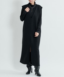 DouDou | Vネックポンチジャンスカ(ワンピース)