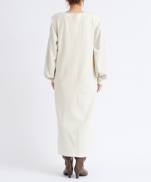 DouDou（ドゥドゥ）の「Vネックポンチジャンスカ（ワンピース・レディース・ブラック/オフホワイト・FREE）」の9枚目の写真