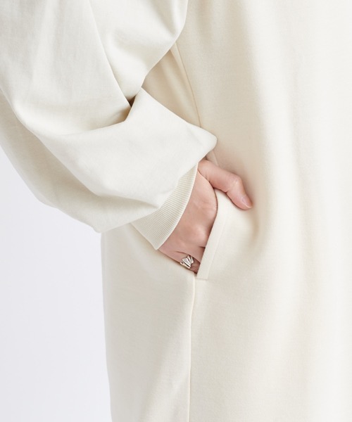 DouDou（ドゥドゥ）の「Vネックポンチジャンスカ（ワンピース・レディース・ブラック/オフホワイト・FREE）」の7枚目の写真