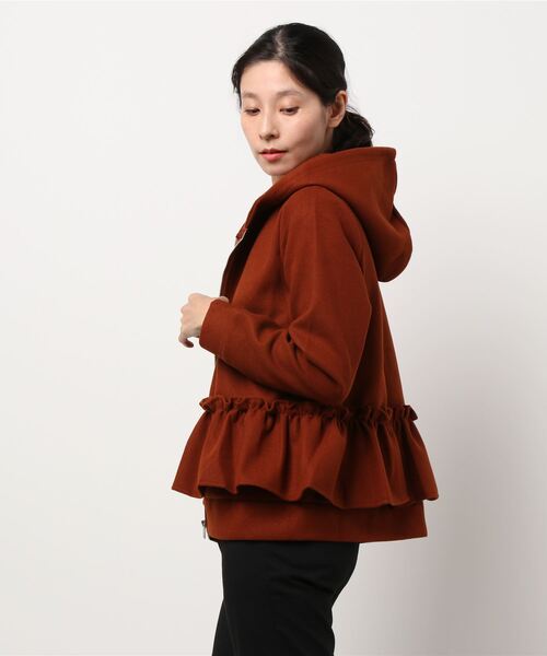 STYLEBLOCK（スタイルブロック）の「ウエストフリルジップパーカー（パーカー・レディース・ブラック/ブラウン/グレー・L/M）」の4枚目の写真