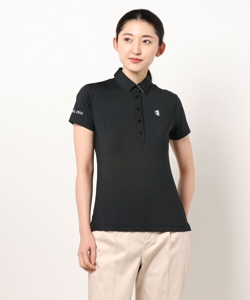 Admiral Golf（アドミラル　ゴルフ）の「[アドミラル ゴルフ] レディース バックロゴ 半袖シャツ　 （ポロシャツ・レディース・ブラック/ネイビー/ホワイト・M/L/LL/S）」の2枚目の写真