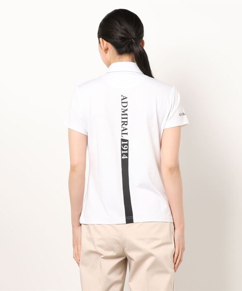 Admiral Golf（アドミラル　ゴルフ）の「[アドミラル ゴルフ] レディース バックロゴ 半袖シャツ　 （ポロシャツ・レディース・ブラック/ネイビー/ホワイト・M/L/LL/S）」の6枚目の写真