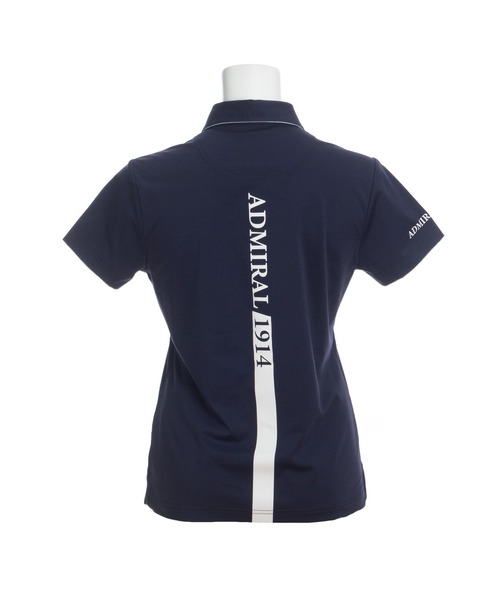 Admiral Golf（アドミラル　ゴルフ）の「[アドミラル ゴルフ] レディース バックロゴ 半袖シャツ　 （ポロシャツ・レディース・ブラック/ネイビー/ホワイト・M/L/LL/S）」の8枚目の写真
