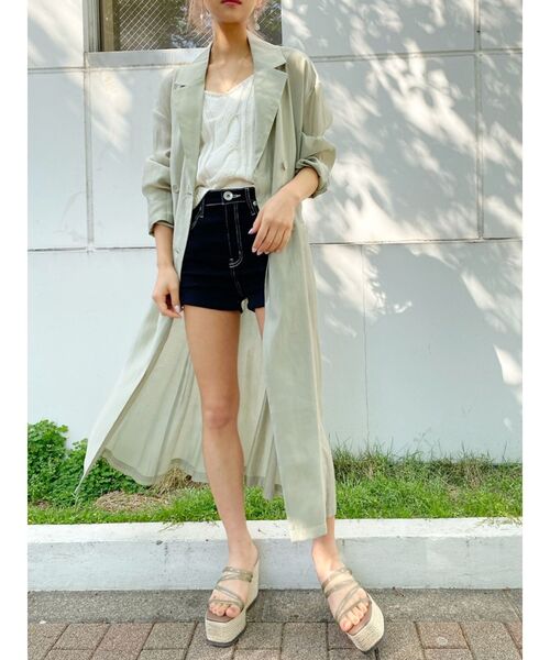 GYDA（ジェイダ）の「ワンウォッシュH/Wデニムショーパン（デニムパンツ・レディース・ブラック/インディゴブルー・X-SMALL/SMALL/MEDIUM）」の7枚目の写真