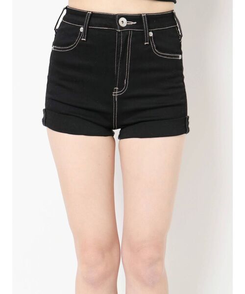 GYDA（ジェイダ）の「ワンウォッシュH/Wデニムショーパン（デニムパンツ・レディース・ブラック/インディゴブルー・X-SMALL/SMALL/MEDIUM）」の5枚目の写真