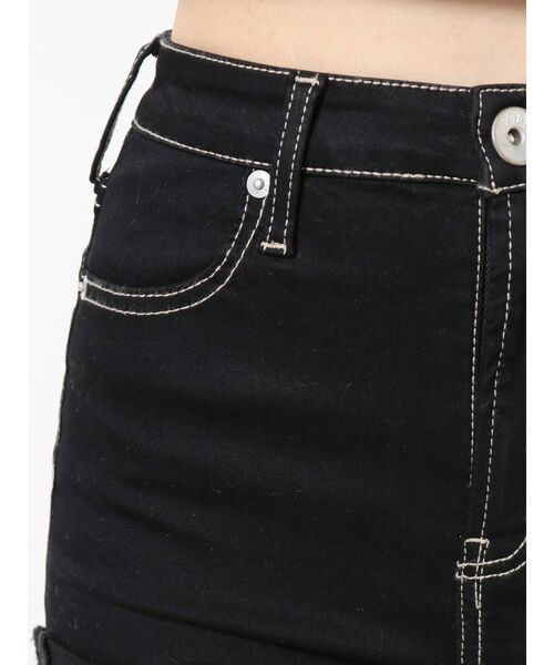 GYDA（ジェイダ）の「ワンウォッシュH/Wデニムショーパン（デニムパンツ・レディース・ブラック/インディゴブルー・X-SMALL/SMALL/MEDIUM）」の15枚目の写真