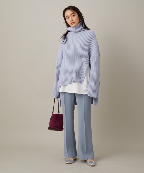 ADAM ET ROPE'（アダムエロペ）の「【セットアイテム】タートルニット×ロンTセット（ニット/セーター・レディース・ブラック系その他/ホワイト系その他5/ブルー系その他4・FREE）」の8枚目の写真