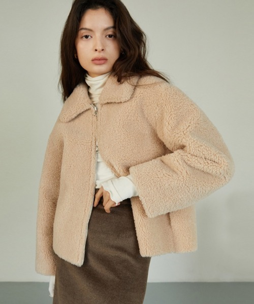 Anedit 2wayショートムートンコート 2wayショートムートンコート Ae 2way Short Mustang ムートンコート Anedit アンエディット のムートンコート Anedit アンエディット のファッション