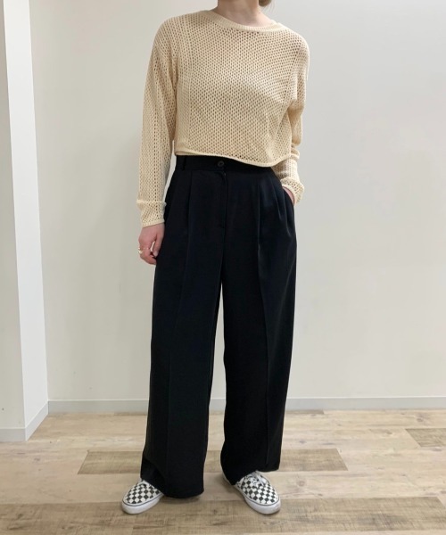 onetome(ワントゥーミー)の「メッシュニット&ニットタンクトップ 2点セット(ニット/セーター・レディース・ベージュ・FREE)」の19枚目の写真