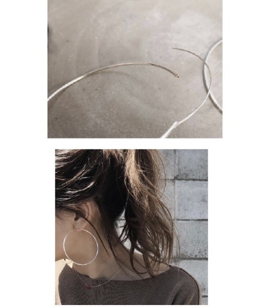 ulu(ウル)の「hoop pierce【Silver925】(ピアス(両耳用)・レディース・シルバー・ONE SIZE)」の3枚目の写真