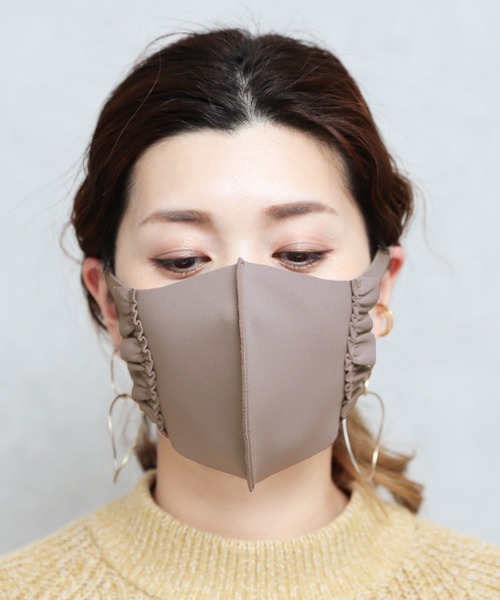 reca(レカ)の「フリルマスク(マスク・レディース・ブラック/グレー/モカ/ベージュ・ONE SIZE)」の10枚目の写真