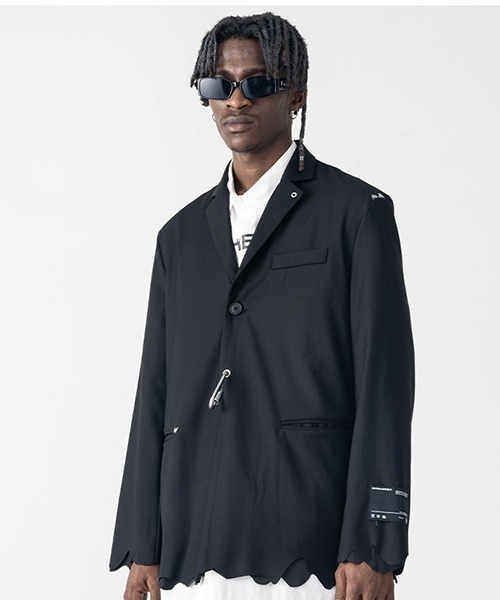 HARSH AND CRUEL(ハーシュアンドクルーエル)の「【Harsh and Cruel】Carabiner Single tailored Jacket HX203100041(テーラードジャケット・メンズ・ブラック・S/M/L)」の9枚目の写真