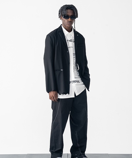 HARSH AND CRUEL(ハーシュアンドクルーエル)の「【Harsh and Cruel】Carabiner Single tailored Jacket HX203100041(テーラードジャケット・メンズ・ブラック・S/M/L)」の5枚目の写真