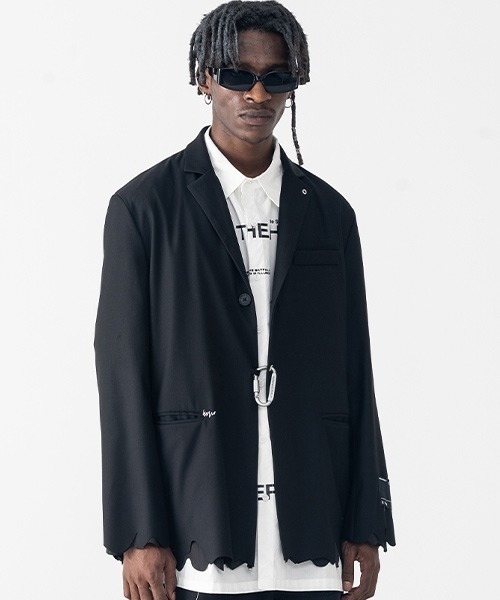 HARSH AND CRUEL(ハーシュアンドクルーエル)の「【Harsh and Cruel】Carabiner Single tailored Jacket HX203100041(テーラードジャケット・メンズ・ブラック・S/M/L)」の10枚目の写真