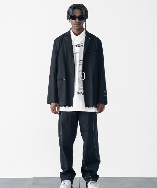 HARSH AND CRUEL(ハーシュアンドクルーエル)の「【Harsh and Cruel】Carabiner Single tailored Jacket HX203100041(テーラードジャケット・メンズ・ブラック・S/M/L)」の15枚目の写真