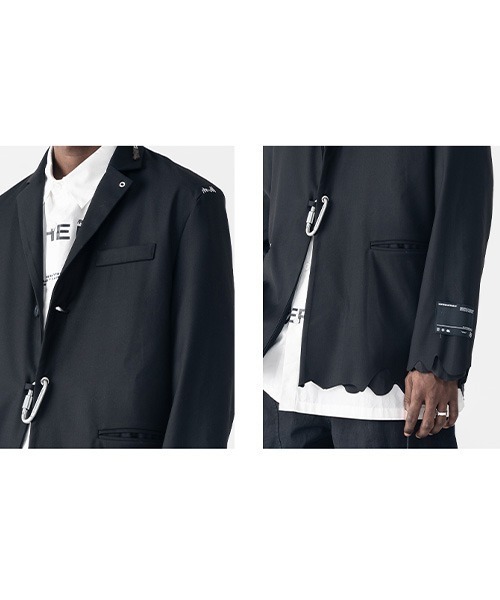 HARSH AND CRUEL(ハーシュアンドクルーエル)の「【Harsh and Cruel】Carabiner Single tailored Jacket HX203100041(テーラードジャケット・メンズ・ブラック・S/M/L)」の11枚目の写真