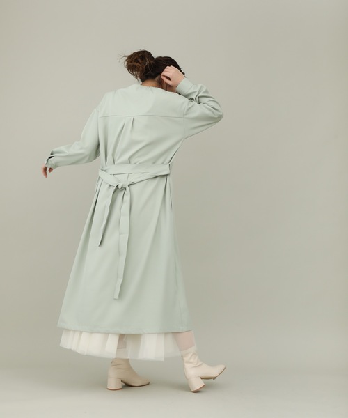 sakishimatokyo（サキシマトーキョー）の「【ZOZO限定】サキシマamp「ノーカラーシャツワンピース」（ワンピース・レディース・オレンジ/ミント/グレイッシュベージュ・FREE）」の11枚目の写真