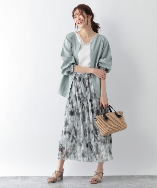 GLOBAL WORK(グローバルワーク)の「フレンチリネン混/3WAYブラウス/929650(シャツ/ブラウス・レディース・オフホワイト/ホワイト×ネイビー/ブラック/ライトベージュ/グリーン・MEDIUM/LARGE)」の15枚目の写真