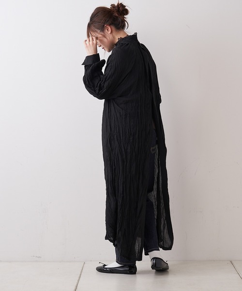 PUAL CE CIN(ピュアルセシン)の「【Du noir】リネンライクワンピース(ワンピース・レディース・ホワイト/ブラック・FREE)」の10枚目の写真