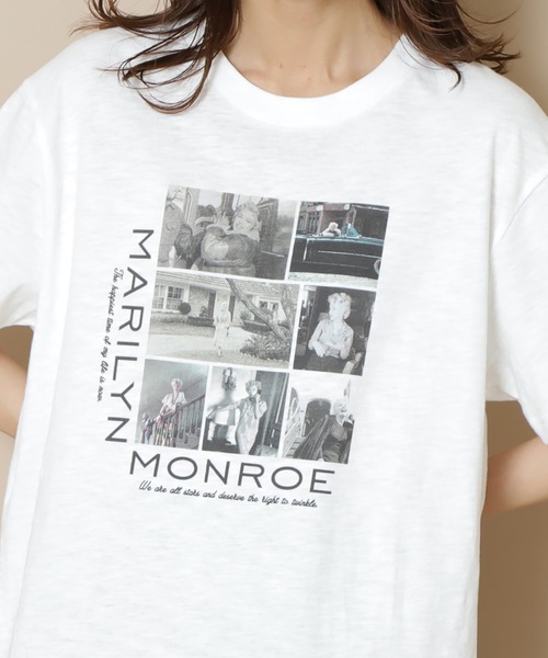 N.（N. Natural Beauty Basic）（エヌエヌナチュラルビューティーベーシック）の「【GOOD ROCK SPEED】マリリンモンローTシャツ（Tシャツ/カットソー・レディース・ホワイト・MEDIUM）」の5枚目の写真
