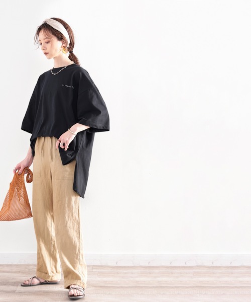 classicalelf（クラシカルエルフ）の「風合いを、楽しむ。大人のリラックスリネンカーゴパンツ（カーゴパンツ・レディース・カーキ/アイボリー/ベージュ/ライム/グリーン系その他/チャコールグレー・SMALL/MEDIUM/LARGE/X-LARGE/XX-LARGE）」の20枚目の写真