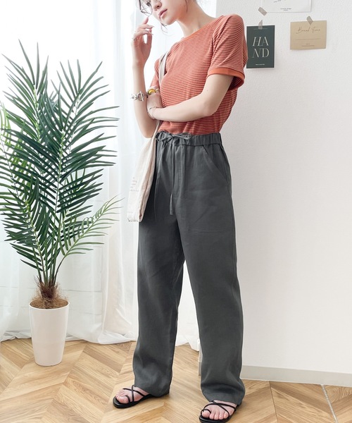 ReNave リネイヴ　 ladies コットンリネンカルゼ カーゴパンツ　S ReNave リネイヴ ladies コットンリネンカルゼ カーゴパンツ S