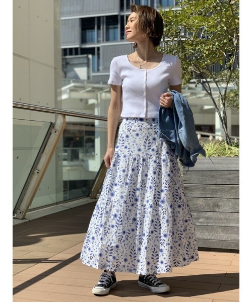 GAP（ギャップ）の「モダン UネックTシャツ（Tシャツ/カットソー・レディース・ライラック/ホワイト/ブラック/ブルー・XXS/L/XL/S/XS/M）」の12枚目の写真